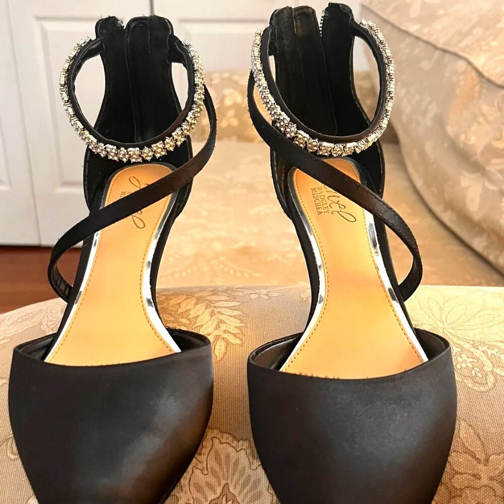 Badgley Mischka Shoes Black Satin